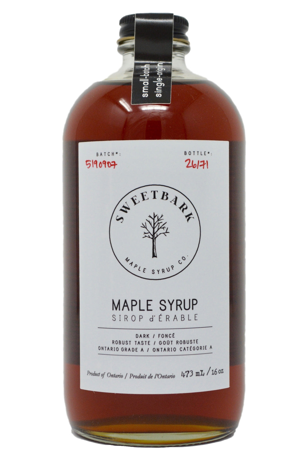 Sweetbark Maple Syrup - Dark 16oz - Sweetbark Maple Syrup Co. 